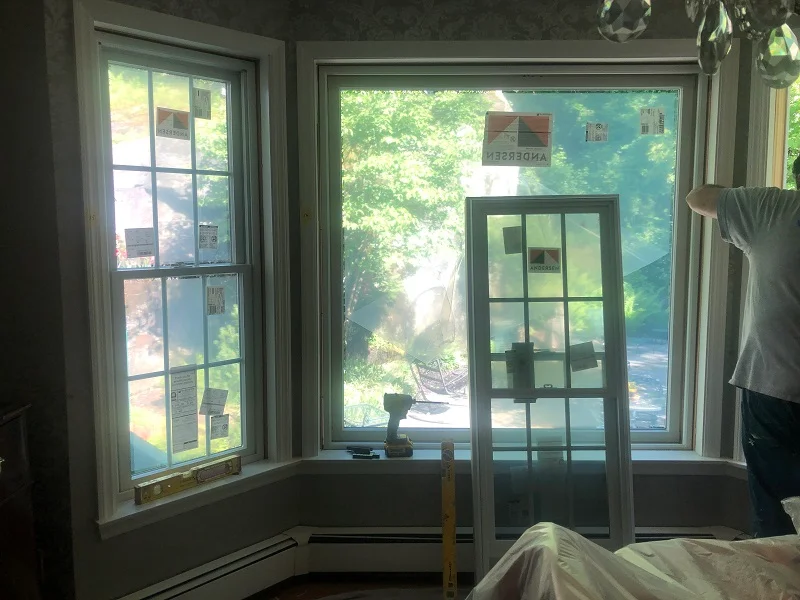 Andersen bay window installation